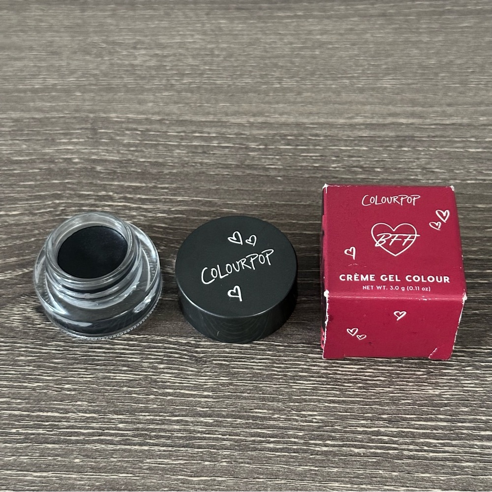 Colourpop Creme Gel Colour Hustla Eyeliner Eye Liner Metallic Black Silver